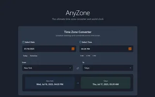 AnyZone Time Zone Comparison Tool