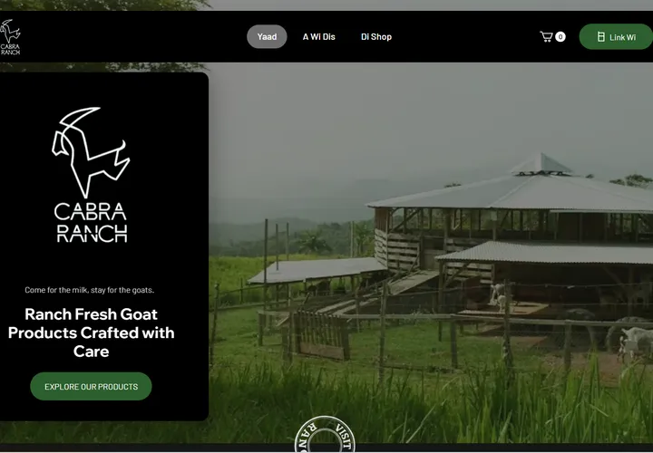 Cabra Ranch website shown across desktop and mobile screens