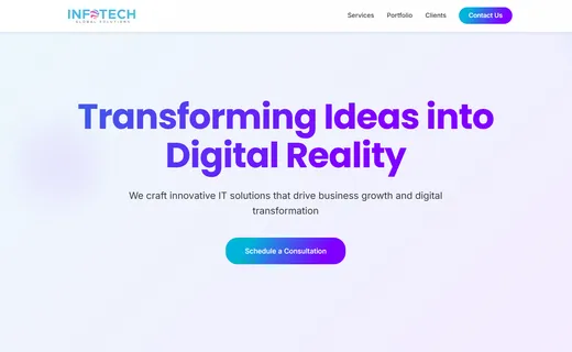 InfotechGS Cybersecurity & IT Consulting Website project evidence