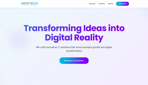 InfotechGS Cybersecurity & IT Consulting Website