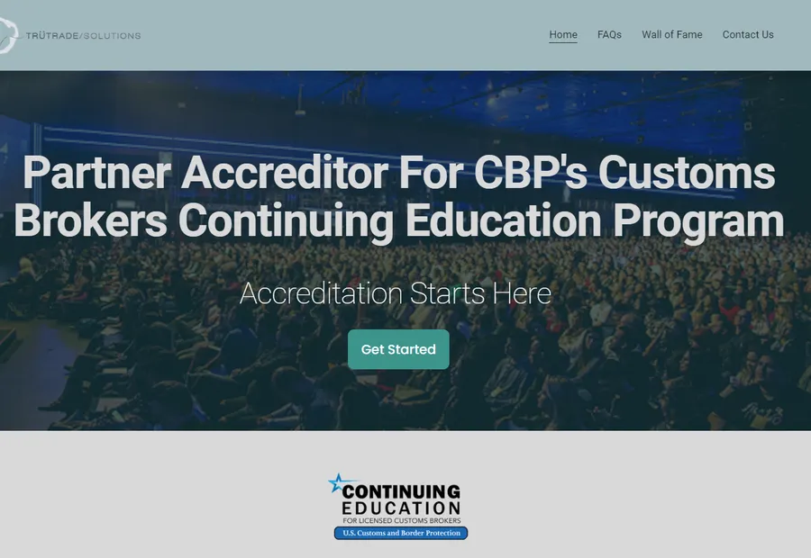 TruTrade Solutions CBP Accreditation Platform project interface